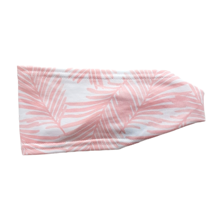 light pink tropical palms on white
