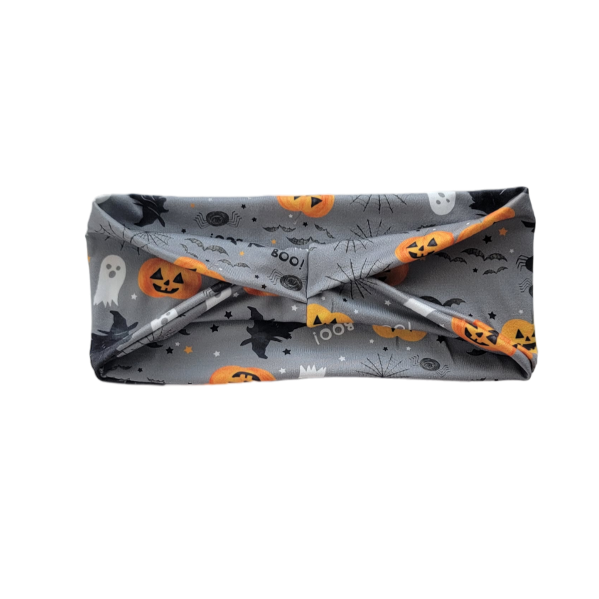 Headband with pumpkins ghosts and bats