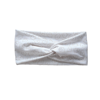 Twisted Neutral Ghost Signature Material Headband | Bay Bands