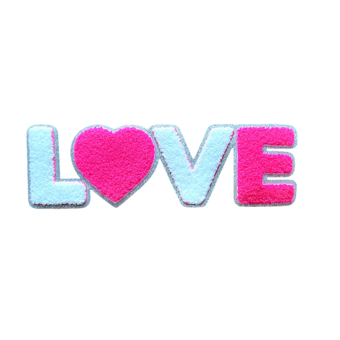 Chenille Iron Love Valentine Patch