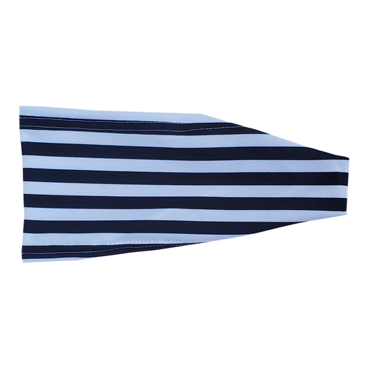 headband with black and white stripes