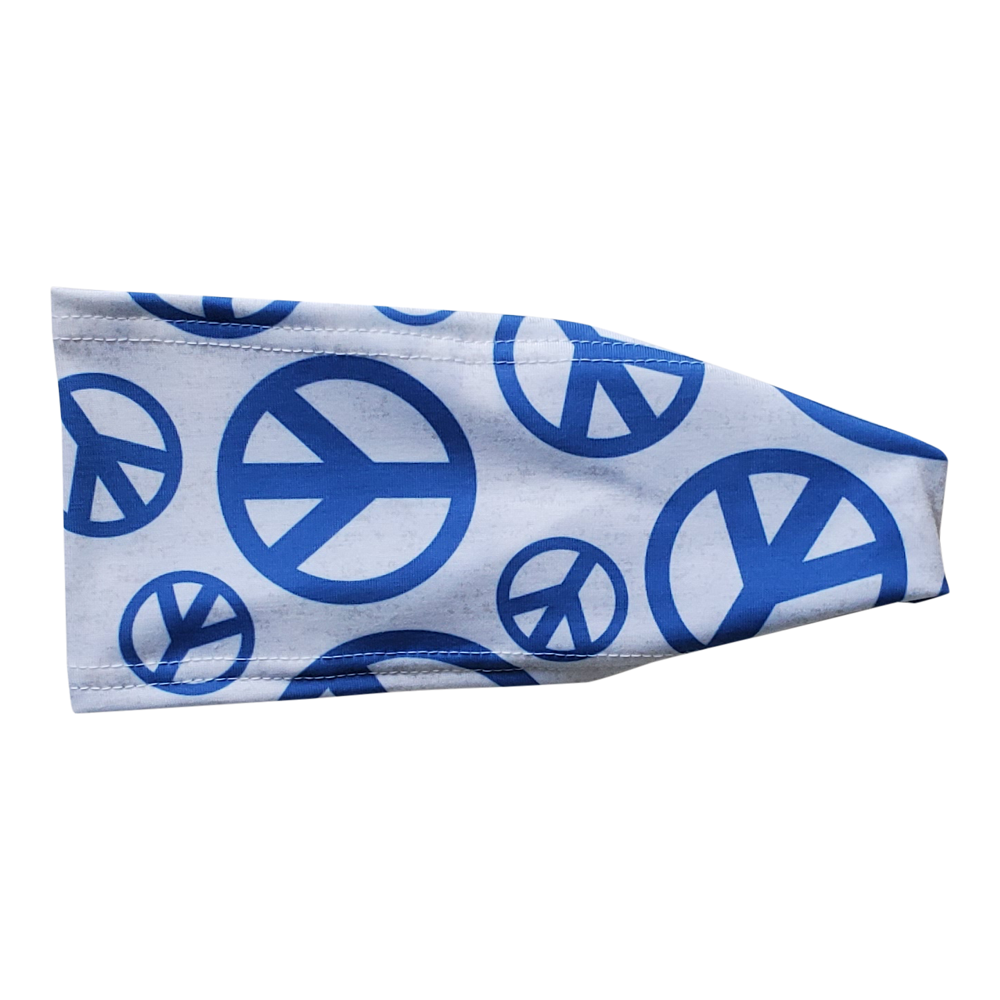 blue peace signs on white