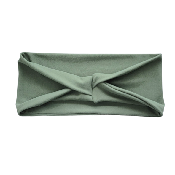 Headband in solid green color