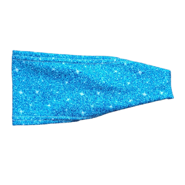 Headband in solid blue sparkle 