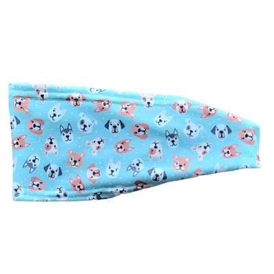 puppy faces on light blue
