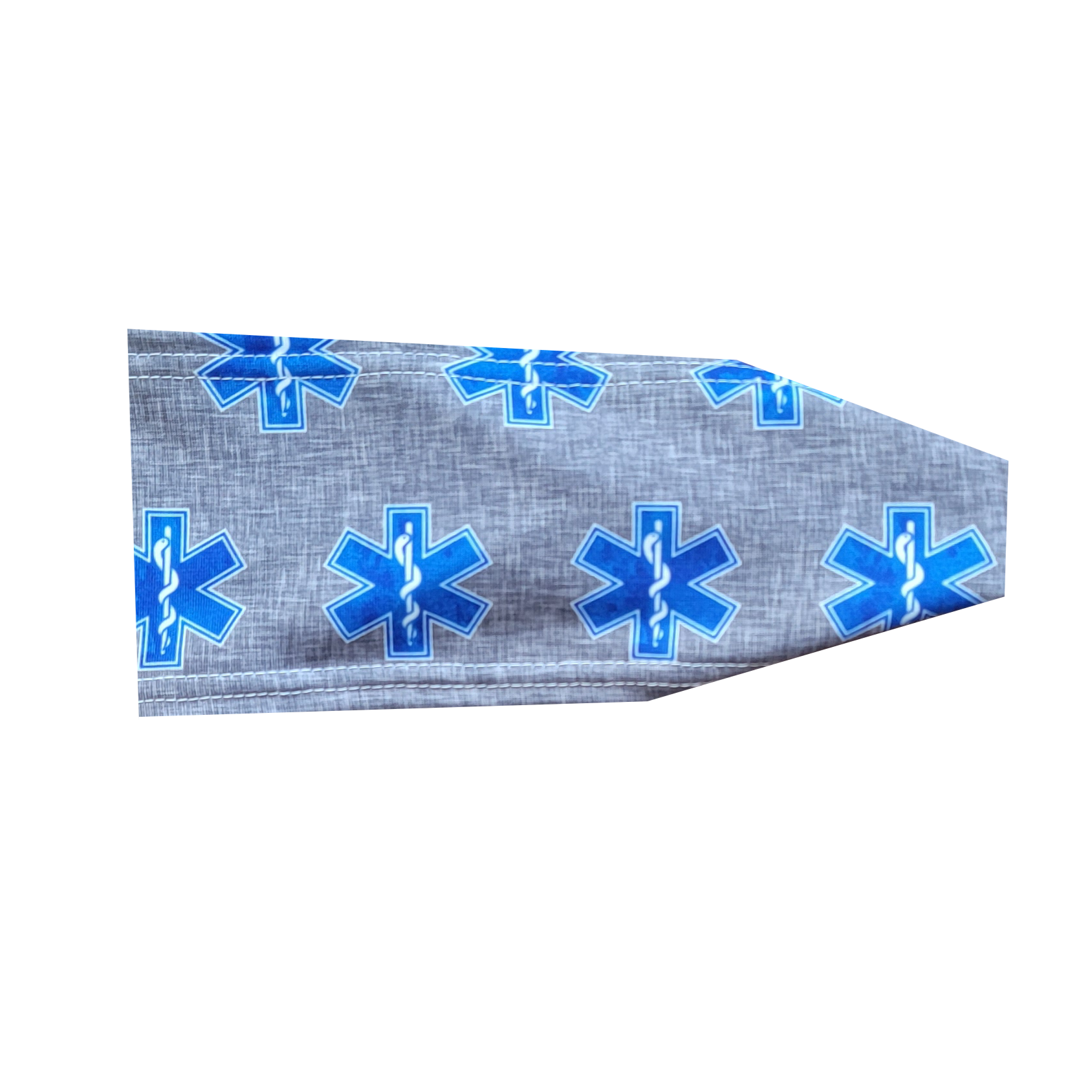 Headband with blue emt symbol on grey