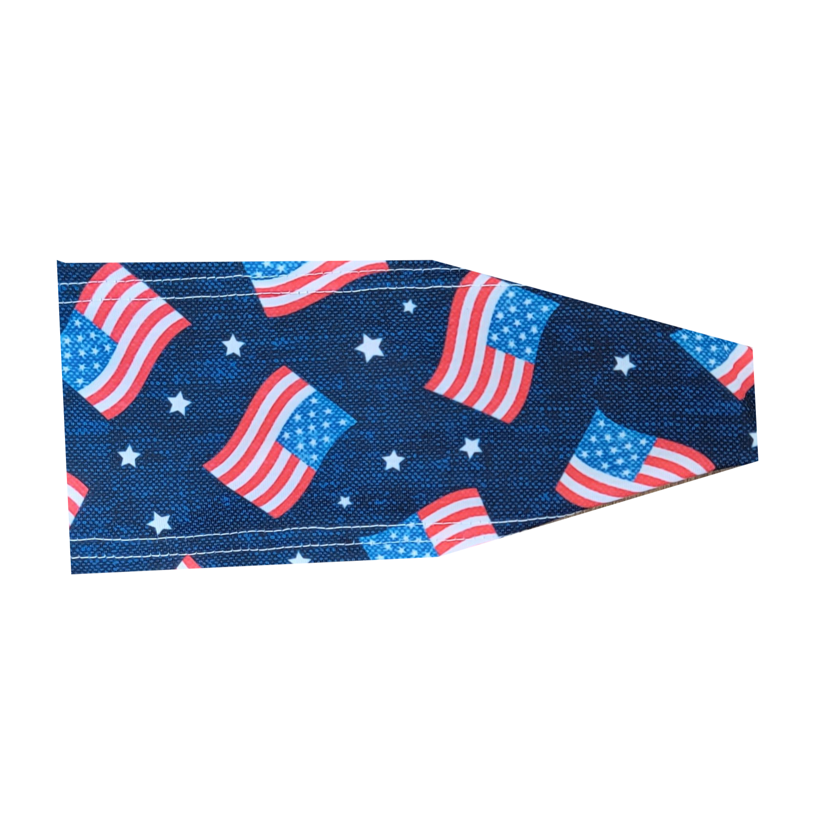 Headband with american flags on blue