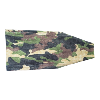 Headband with camouflage with a distressed look